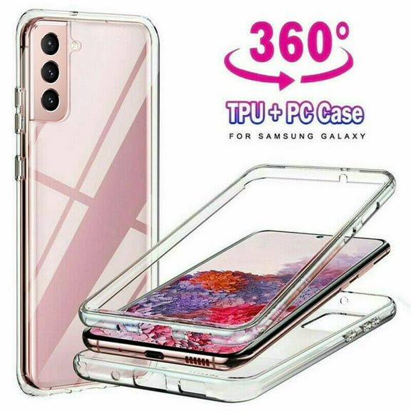 Dteck Case For Samsung Galaxy S21 Plus 6.7-inch,Hybrid PC Back Case Front Cover and TPU Full Body Protective Galaxy S21  Cover Transparent Gel Case Shockproof Anti-Scratch Phone Cover,Clear