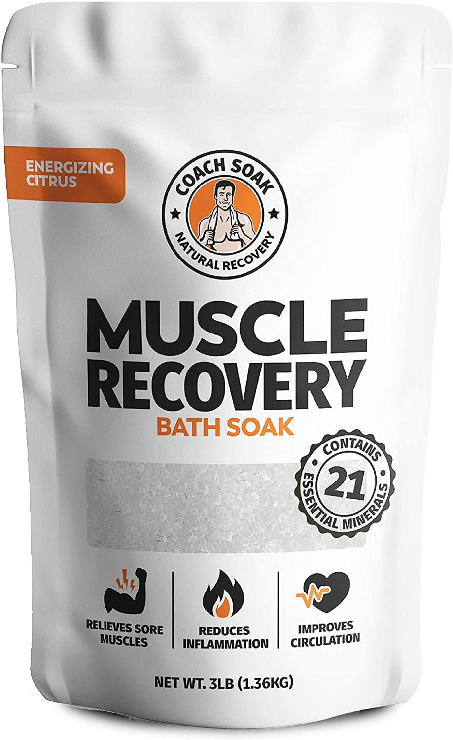 Coach Soak Muscle Recovery Bath Soak Natural Magnesium Muscle Relief