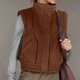 thumbnail image 5 of Chaquetas y abrigos casuales sin mangas y sin capucha para mujer, moda casual, color sólido, solapa con dobladillo elástico, chaqueta sin mangas con capucha para mujer, abrigo para mujer, 5 of 8