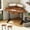 Rustic Brown, variant on Standing Corner Desk with Drawer, Small Stand Up Desk with Power Outlets, Triangle Computer Desk for Home Office, Gaming Desk, Writing Desk, Black