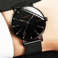 thumbnail image 5 of Ke1Clo Couple Watches Men Women Thin Stainless Steel Mesh Band Under $5! Bling Rhinestone Dial Quartz Analog Watch Black 1.57 Inch Case Water Resistant Gift, 5 of 6