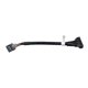 thumbnail image 1 of Adaptador de cable para placa base de 12 cm, USB 3.0, conector macho de 19 pines a conector hembra de 9 pines, con funda de PVC, color negro, 1 of 6