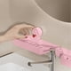 thumbnail image 4 of Estante de baño esquinero con ventosas | Estante de ducha de pared | Diseño de drenaje hueco | Plegable para lavabo y encimera | Rosa o blanco, 4 of 6