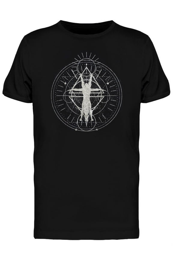 Occult Man Circle T-Shirt Men -Image by Shutterstock, Male Medium