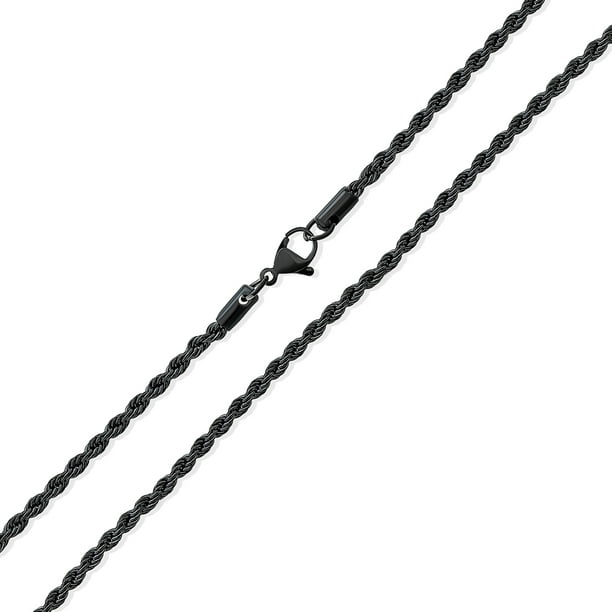 Men's 2.3MM Sterling Silver 925 Italian Rope Necklace Chain 16 18
