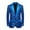 #080-Blue, variant on Donemore Men's Casual Blazer with 3D Square Sequins Button Front Dance Fashion Lightweight Polyester Jacket