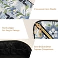 thumbnail image 5 of FORMRS Makeup Bag Travel Cosmetic Organizer for Women Fold Flat Zipper Pouch with Handle, Green Floral, 5 of 8