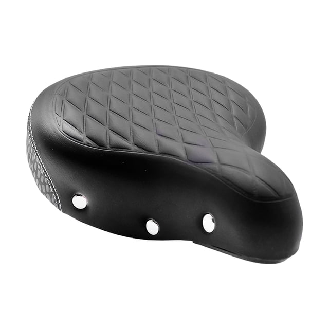Asiento Para Bicicleta Montaña Ultra Confortable Textura Rombos Negro PIAGO 10760