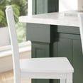 thumbnail image 6 of Merrick Lane Set of Two Classic Wooden Ladderback Counter Height Barstools with Solid Wood Seats in Antique White Wash, 6 of 12