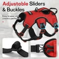 thumbnail image 3 of rabbitgoo Escape Proof Dog Harness, Soft Padded Full Body Pet Harness, Reflective Adjustable No Pull Vest with Lift Handle and Lesh Clip for Large Dogs Walking Hiking Training, Red, 3 of 11