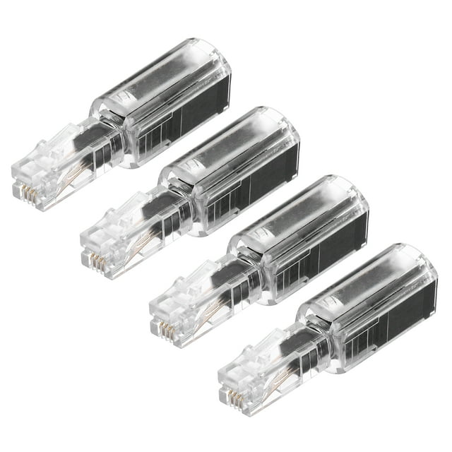Desenredador de Cables para Teléfono de 4 Paquetes, Desenredador de Cable de Teléfono de 360° con Giro, Anti-enredo para Línea Fija, Negro Transparente