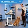 thumbnail image 2 of GloryStar Electric Hydraulic Lift Dog Grooming Table, 24 Inch Professional Pet Bathing Accessory Featuring Rotating Desktop, Overhead Arm, Foot Remote, Tool Organizer, 250 lbs Capacity, 2 of 7