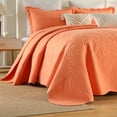 thumbnail image 3 of MarCielo  3 Piece Cotton Oversized Bedspread Quilt Set Tmonica Salmon - Queen, 3 of 7