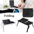 thumbnail image 2 of Qiilu Table Pliante Portable Réglable Lit Bureau Support pour Ordinateur Portable Cahier PC (Noir), Bureau Pliant pour Ordinateur Portable, Bureau Pliant pour Cahier, 2 of 8