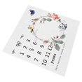 thumbnail image 2 of Floral Panda Pattern Baby Monthly Growth Photography Backdrop Cloth, 2 of 5