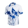 thumbnail image 4 of IROINNID Men's Casual Lapel Printed Daily Short-sleeved Blouse, 4 of 7