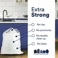 thumbnail image 7 of Plasticplace Custom Fit Trash Bags Compatible with simplehuman Code Q (200 Count) Drawstring Garbage Bags 13-17 Gallon White, Tear-Resistant Tall Kitchen Trash Bags for Garbage Cans Recycling 1.2 Mil, 7 of 7