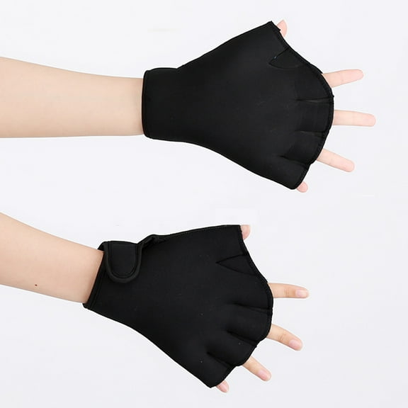 CIMAXIC swimming hand gloves Swimming Gloves Sponge Black for Athletes 1 Pair