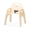 thumbnail image 6 of Foundations Simple Sitter 13” Low Wood Feeding Chairs, Stackable Wood Toddler Chairs with Food Service Grade Finish, 2 Pack, 6 of 7