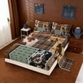 thumbnail image 2 of Erosebridal Rustic Cow Hide Full Size Sheets,Western Texas Star Cowhide Print Bed Sheets For Cowboy Cowgirl 4 Pieces, 2 of 6