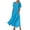 Blue, variant on Pxxlle Cotton Linen Dress for Women Plus Size Short Sleeve Dresses with Pockets Loose fit Scooped Neck Summer Dress Solid Color A Line Dress