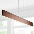 thumbnail image 3 of JONATHAN Y Draper 40" Dimmable Adjustable Integrated LED Metal Linear Pendant, Anodized Bronze, 3 of 6