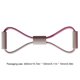 thumbnail image 3 of Cuerda de tensión de banda elástica de yoga con forma de 8 palabras con mango de espuma suave (rosa y blanco), 3 of 5