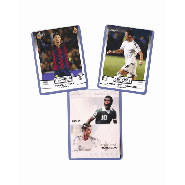 Soccer GOATs 3-Card Lot – Pelé, Lionel Messi & Cristiano Ronaldo ...