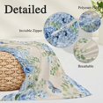 thumbnail image 3 of Blue Hydrangea Body Pillow Cover 20 x 60 Inch Decorative Pillow Cover Spring Summer Eucalyptus Vintage Beige Lumbar Pillowcase Seasonal Rectangle Cushion Case for Couch Sofa Bed Living Room, 3 of 9