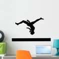 thumbnail image 1 of Gymnastics Silhouette Balance Beam Wall Decal by Wallmonkeys Peel and Stick Graphic (24 in W x 15 in H) WM187370, 1 of 4