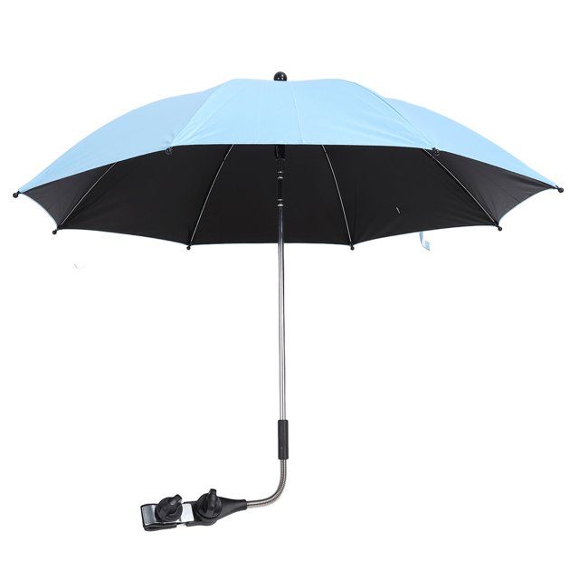 Parasol pour Poussette Bébé, Parasol Réglable à Clipser pour Plages Rose, Gris Denim, Bleu