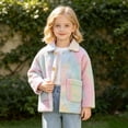 thumbnail image 5 of CAIVO Child Girls Winter Tie Dye Coats Jacket Wear Kids Thicken Windproof Warm Outwear Long Sleeve Holiday Outerwear, 5 of 9