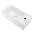 thumbnail image 5 of Voltaire 19.5 x 10 Rectangular Ceramic Wall Hung Sink with Right Side Faucet Mount, 5 of 10