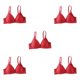 thumbnail image 3 of Sujetador sin aros Minnieouse para mujer lencería de realce copa de tres esquinas ropa interior transpirable Bralette Rojo S/M 70/75AB, 3 of 6