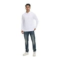 thumbnail image 4 of Zfeel Lightweight Dry Fit Pullover Hoodie, Men's 100% Polyester Long Sleeve Hoodie, White, M, 4 of 5