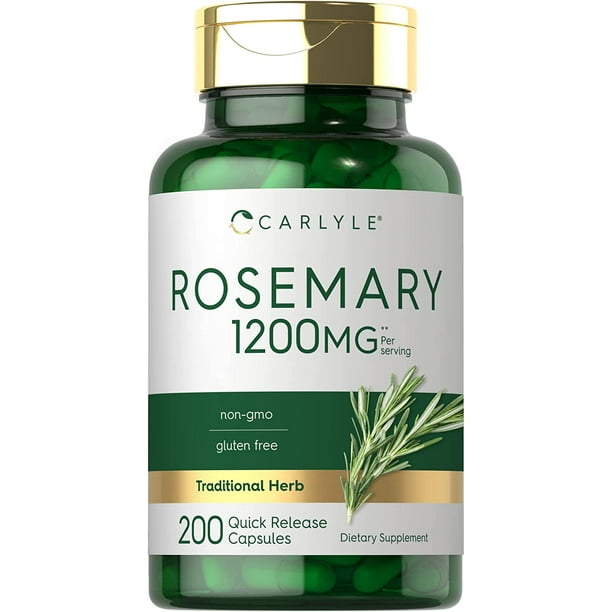 Rosemary Extract 1200mg 200 Capsules by Carlyle