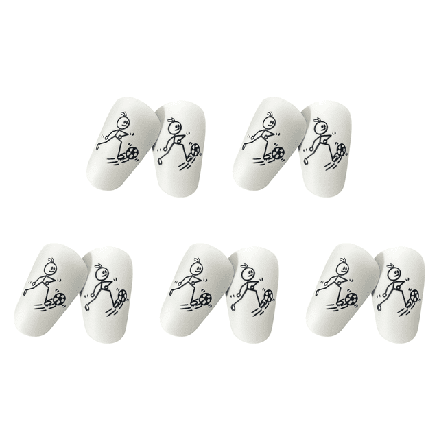 1 Par Miniespinilleras Espinilleras Pequeñas Protector Piernas Fútbol (8x5cm) Blanco