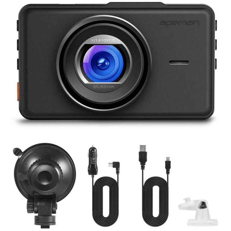 APEMAN C450 Dash Cam 1080P FHD 3 Car Camera 170° Wide Angle