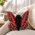 thumbnail image 3 of Butterfly Plush, 8.3 in Realistic Stuffed Butterfly, Soft Cuddly Insect Plushie for Kids Girls Room Decor and Birthday Gift - Red, 3 of 6