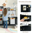 thumbnail image 6 of LINLUX Wooden Kids Play Kitchen, Toy Kitchen Playset For Toddler, Realistic Kitchen Sets Baby, Black, 6 of 9