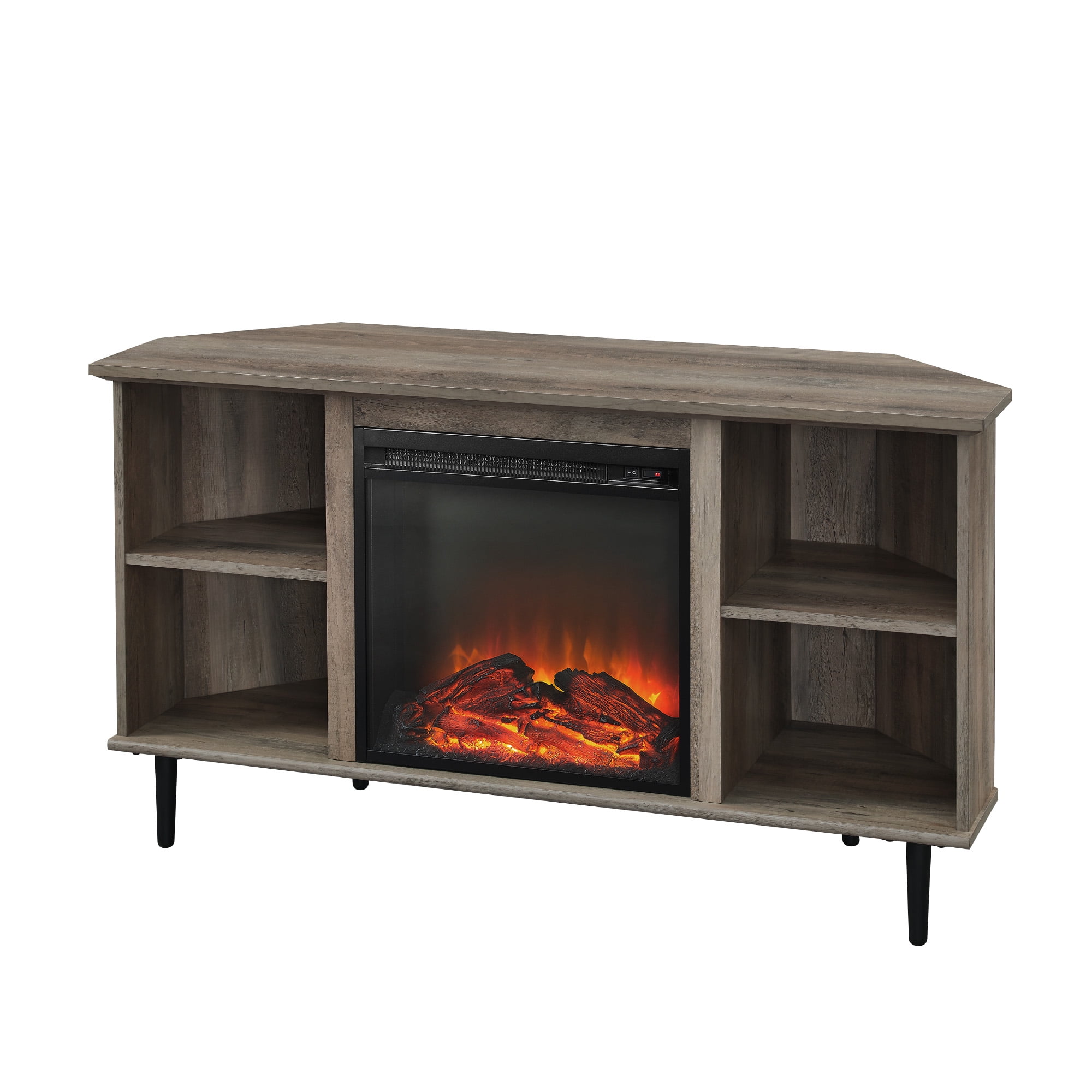 Manor Park Corner Fireplace TV Stand for TVs up to 55", Grey Wash