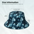 thumbnail image 2 of Kll Ink Rose Bucket Hat for Women Men Packable Travel Beach Sun Hat Outdoor Rave Accessories Reflective Fisherman Cap, 2 of 6