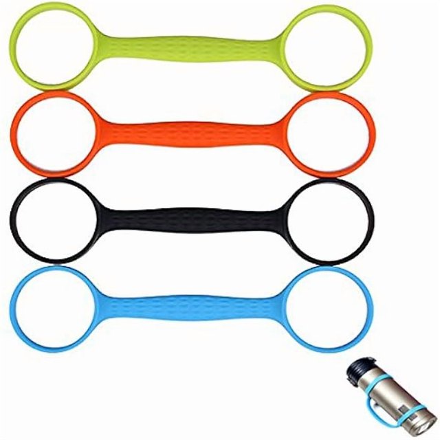 wonima44 Windspeed Water Bottle Carrier Grip for Outdoor,Soft Band Holder Strap Makes Any Bottle Handheld,Water Bottle Bands for Bike, Gym or Jogging 4 Pack