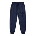 thumbnail image 6 of Afuyipoi Mens Lightweight Sport Pants Casual Elastic Waist Drawstring Jogger Pants with Pockets Navy Size 2XL, 6 of 8