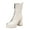 White, variant on Dark Blue Women'S Platform Boots With Front Zipper High Heel Design For Autumn Winter Fashion Comfortable