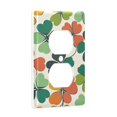 thumbnail image 2 of Yayeee Duplex Wall Plate 1-Gang 4.5"x2.7" Home Receptacle Light Switch Decorative Outlet Cover, White Clover Pattern, 2 of 7