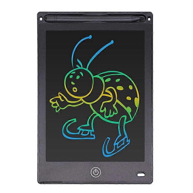 Digital drawing board for children - Practical LCD, 8.5" tablet + pen Black. Educational toy.