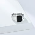 thumbnail image 2 of PAURO Unisex's Stainless Steel Simple Classic Elegant Novel Trend Personalized Ring Silver Black Size 10, 2 of 4