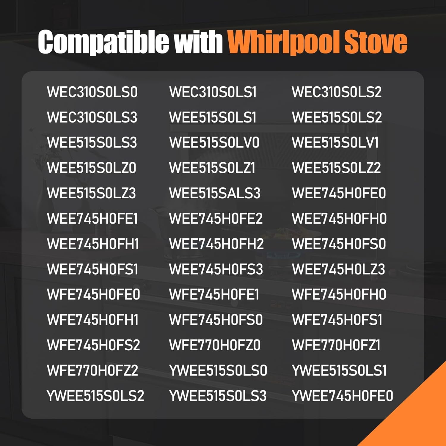 Aniceparthy 4PCS W11517331 W11117415 Stove Knobs Replacement for Whirlpool Gas Range, Fits WEC310S0LS1 WEE515S0LZ1 WEE745H0FS0, Metal Base & Insulated, Replaces W10850027,Silver