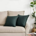 thumbnail image 3 of Set of 2 Decorative 26"x26" Cotton Linen Chair Throw Pillow Case Green for Sofa Durable Classy, Comfortable Cushion Cover for Coffee Shop/Bar (65 x 65cm) Dark Blue, 3 of 10